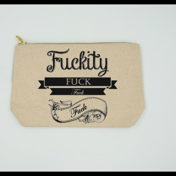 Twisted Wares Handbags - Make Up Bag Fuckity Fuck Naughty Graphic